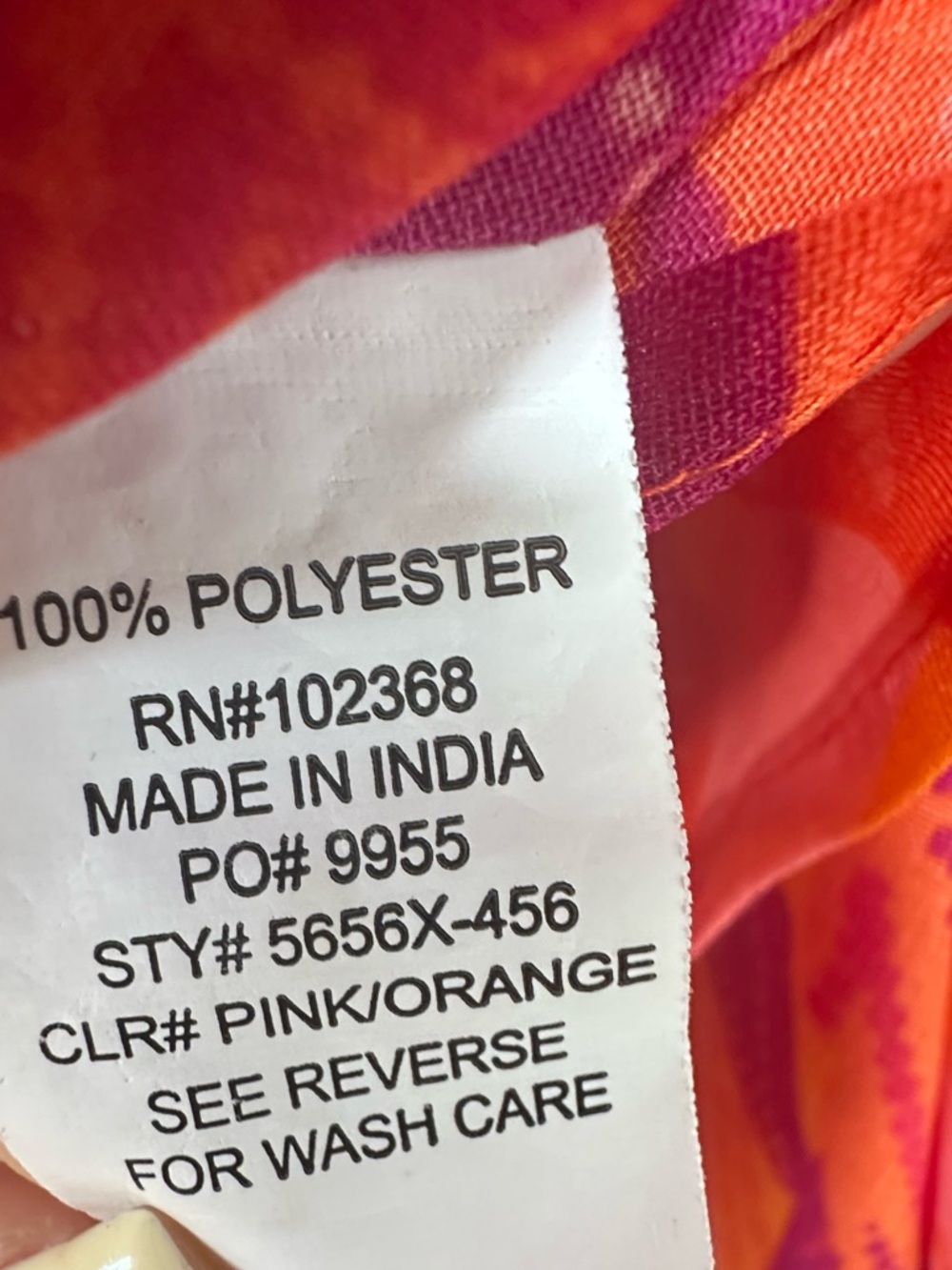 Vibrant Pink & Orange Tropical Print Kimono cover up 1X - Picture 5 of 6